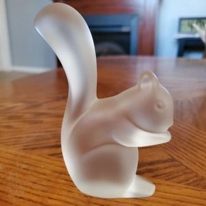 Authenic Baccarat crystal rare frosted squirrel
